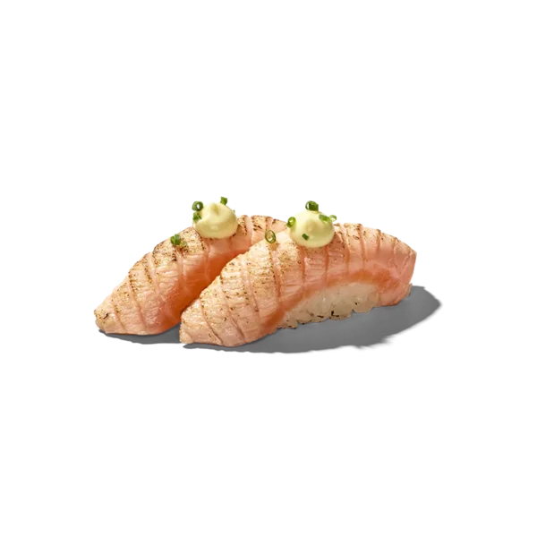 GRILLED SALMON NIGIRI - kevyesti grillattu lohi